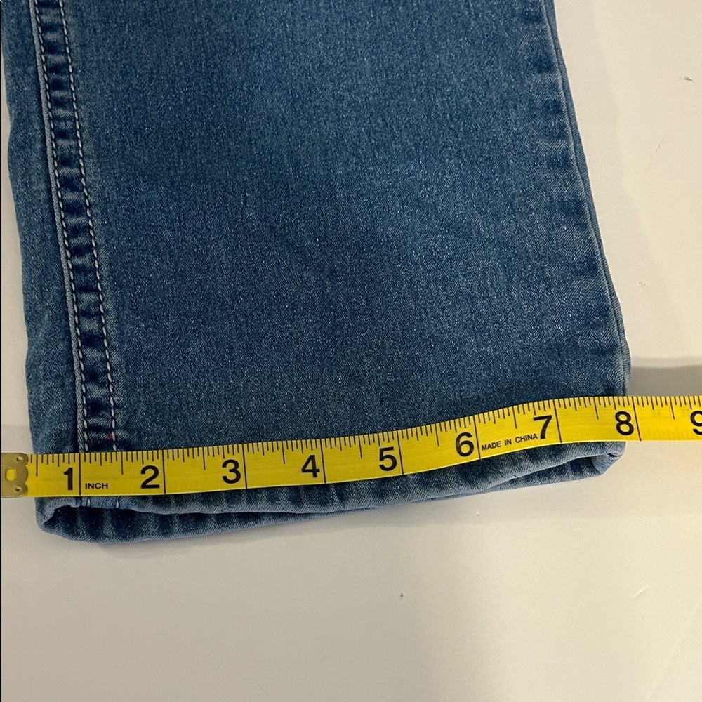 Indigo Blue Boot Cut Jeans with Embellished Pockets - Picture 6 of 7